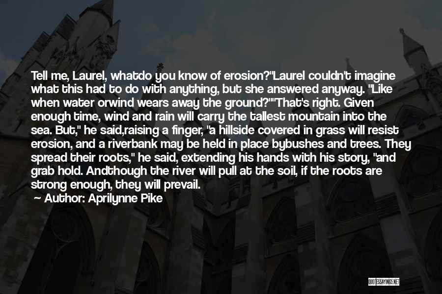 Aprilynne Pike Quotes: Tell Me, Laurel, Whatdo You Know Of Erosion?laurel Couldn't Imagine What This Had To Do With Anything, But She Answered