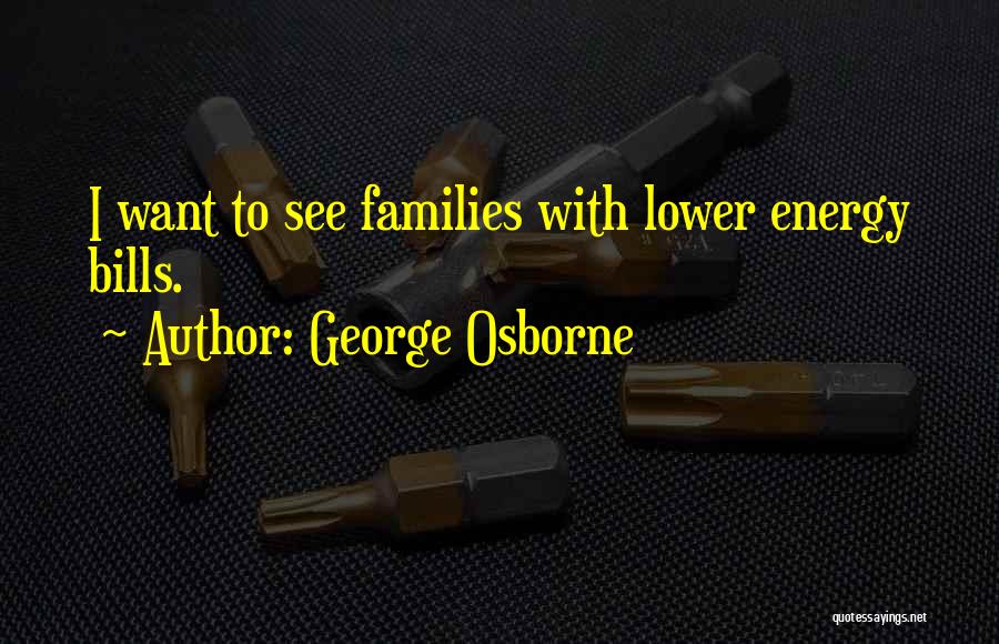 George Osborne Quotes: I Want To See Families With Lower Energy Bills.