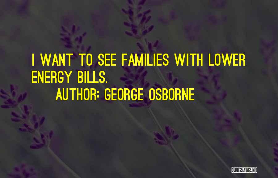 George Osborne Quotes: I Want To See Families With Lower Energy Bills.