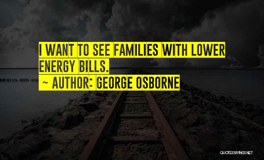 George Osborne Quotes: I Want To See Families With Lower Energy Bills.