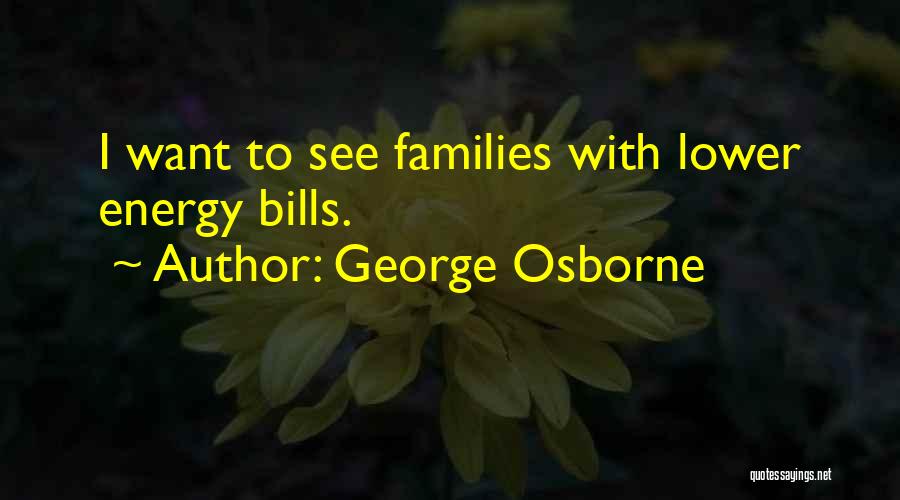 George Osborne Quotes: I Want To See Families With Lower Energy Bills.