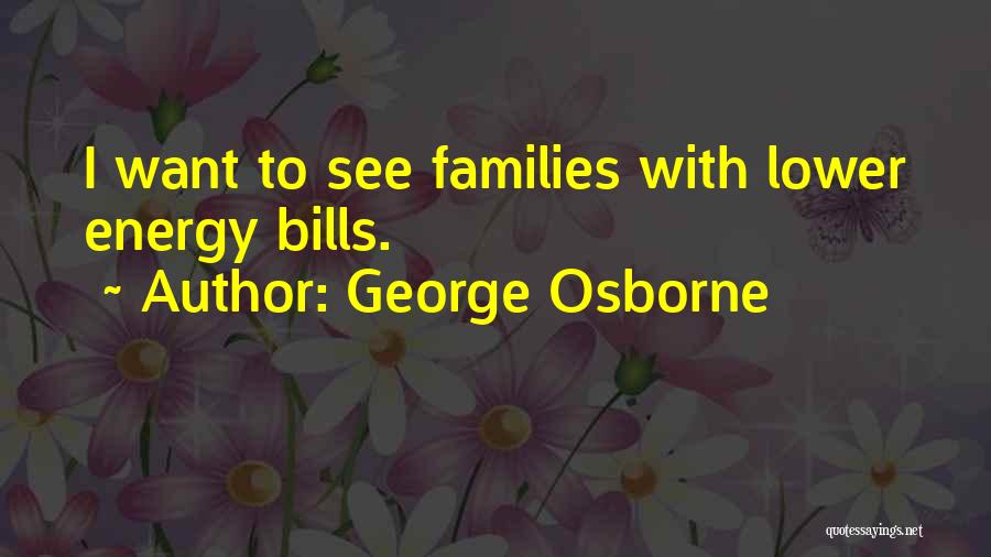 George Osborne Quotes: I Want To See Families With Lower Energy Bills.