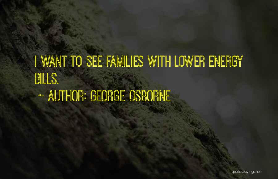 George Osborne Quotes: I Want To See Families With Lower Energy Bills.