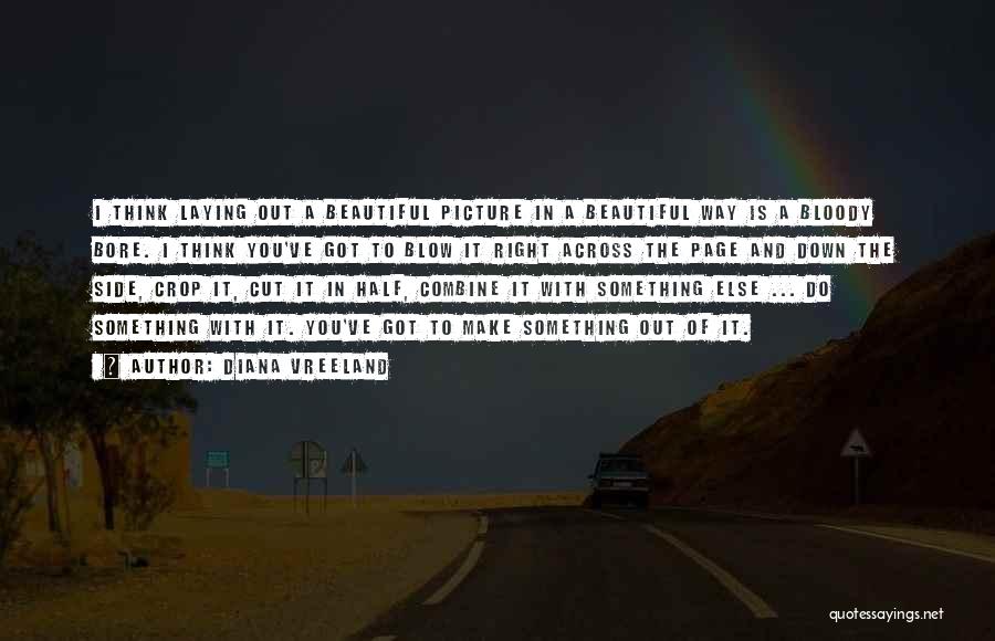 Diana Vreeland Quotes: I Think Laying Out A Beautiful Picture In A Beautiful Way Is A Bloody Bore. I Think You've Got To