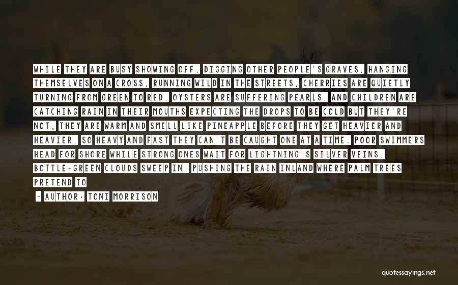 Toni Morrison Quotes: While They Are Busy Showing Off, Digging Other People's Graves, Hanging Themselves On A Cross, Running Wild In The Streets,