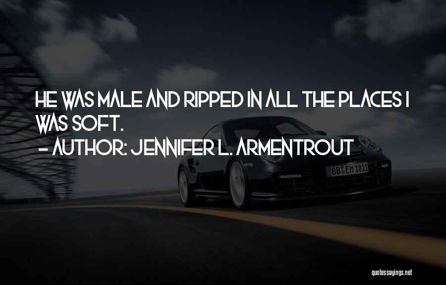Jennifer L. Armentrout Quotes: He Was Male And Ripped In All The Places I Was Soft.