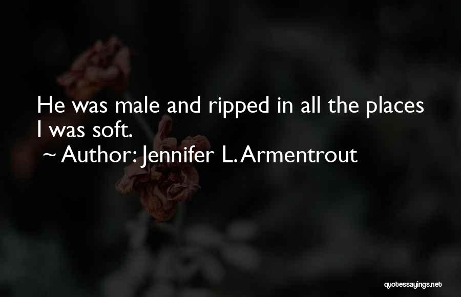 Jennifer L. Armentrout Quotes: He Was Male And Ripped In All The Places I Was Soft.