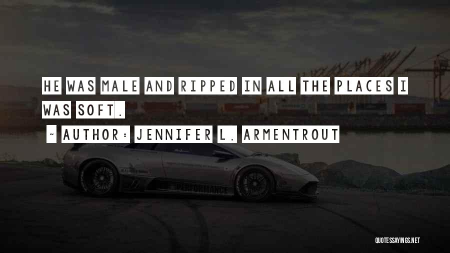 Jennifer L. Armentrout Quotes: He Was Male And Ripped In All The Places I Was Soft.