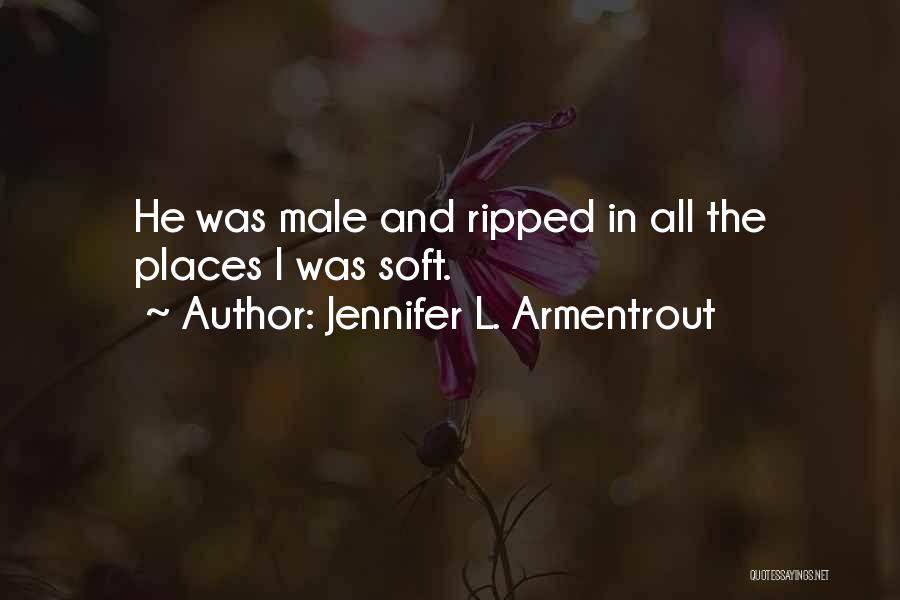 Jennifer L. Armentrout Quotes: He Was Male And Ripped In All The Places I Was Soft.