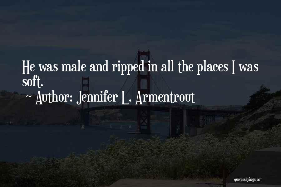 Jennifer L. Armentrout Quotes: He Was Male And Ripped In All The Places I Was Soft.