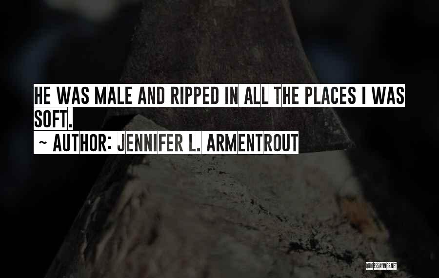 Jennifer L. Armentrout Quotes: He Was Male And Ripped In All The Places I Was Soft.