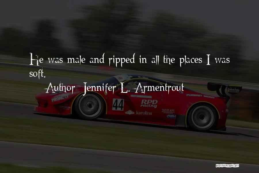 Jennifer L. Armentrout Quotes: He Was Male And Ripped In All The Places I Was Soft.