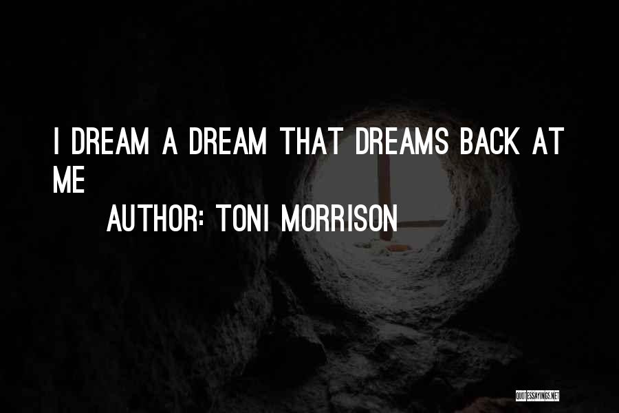 Toni Morrison Quotes: I Dream A Dream That Dreams Back At Me