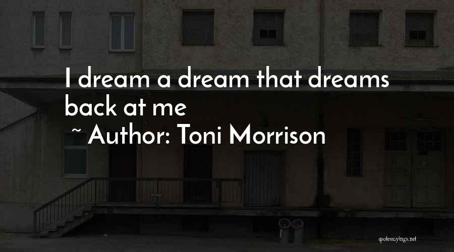 Toni Morrison Quotes: I Dream A Dream That Dreams Back At Me