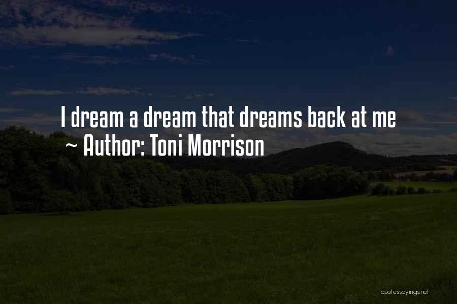 Toni Morrison Quotes: I Dream A Dream That Dreams Back At Me