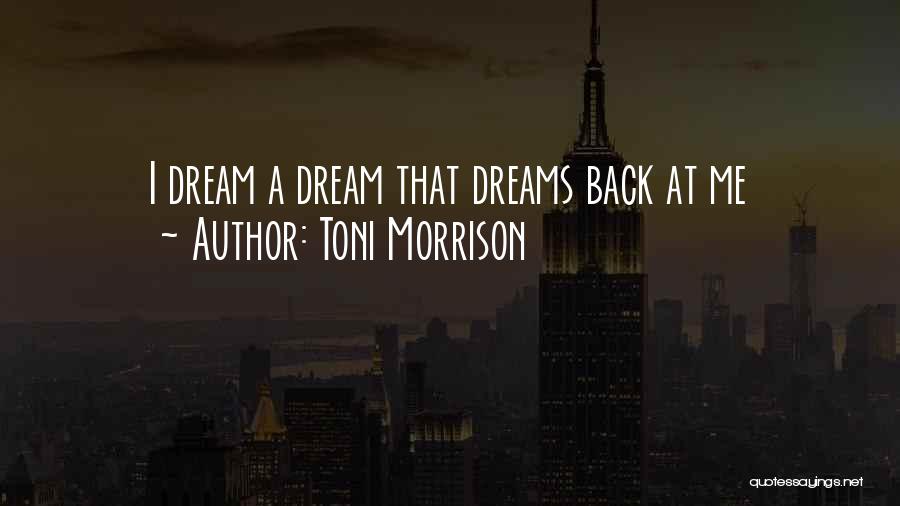 Toni Morrison Quotes: I Dream A Dream That Dreams Back At Me
