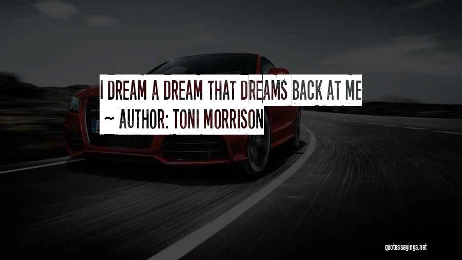 Toni Morrison Quotes: I Dream A Dream That Dreams Back At Me