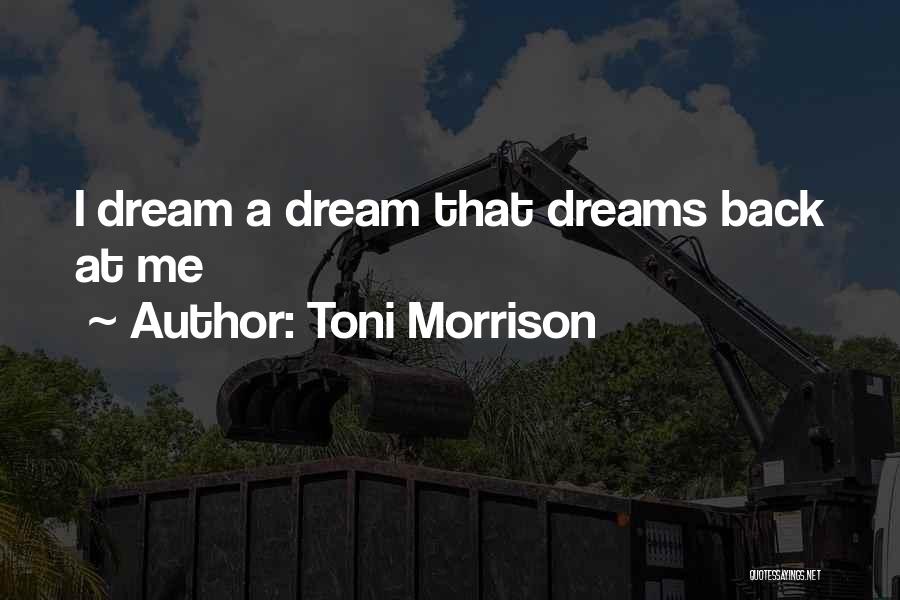 Toni Morrison Quotes: I Dream A Dream That Dreams Back At Me