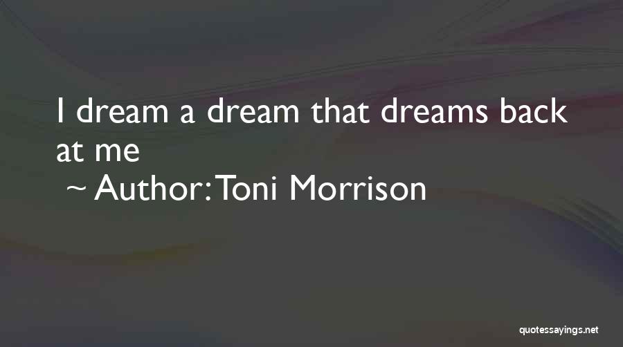 Toni Morrison Quotes: I Dream A Dream That Dreams Back At Me