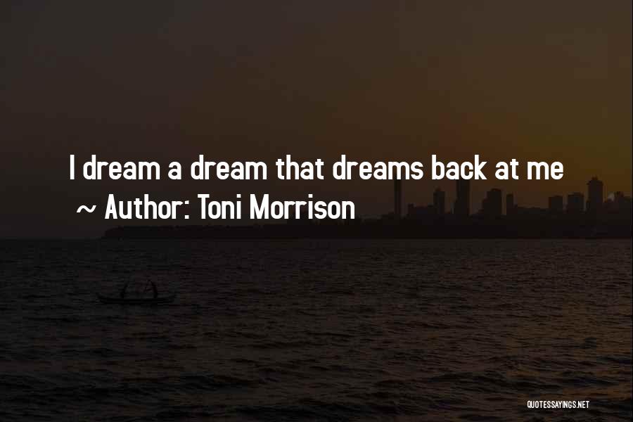 Toni Morrison Quotes: I Dream A Dream That Dreams Back At Me