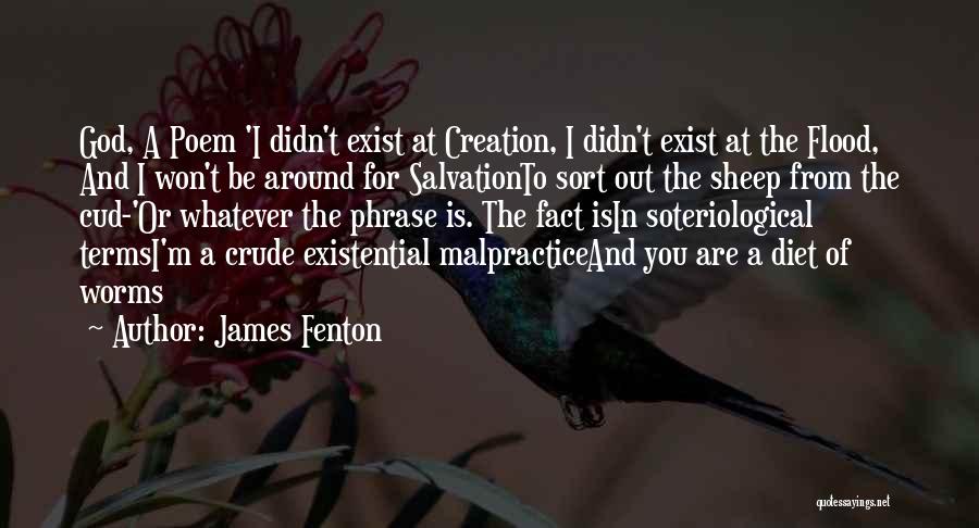 James Fenton Quotes: God, A Poem 'i Didn't Exist At Creation, I Didn't Exist At The Flood, And I Won't Be Around For