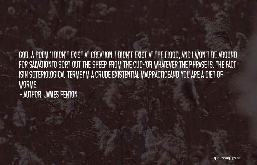 James Fenton Quotes: God, A Poem 'i Didn't Exist At Creation, I Didn't Exist At The Flood, And I Won't Be Around For