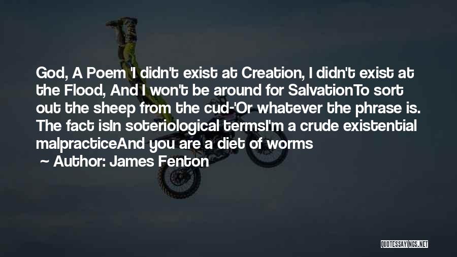 James Fenton Quotes: God, A Poem 'i Didn't Exist At Creation, I Didn't Exist At The Flood, And I Won't Be Around For