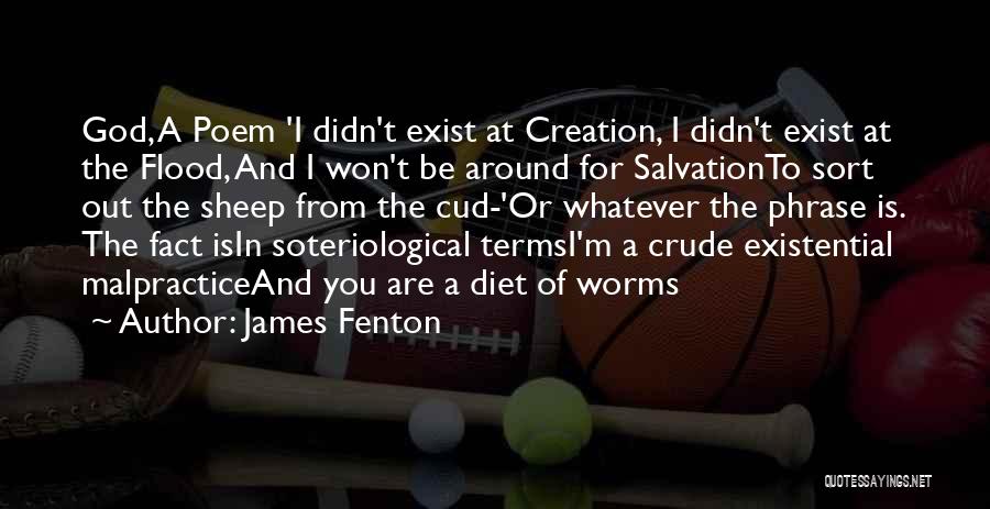 James Fenton Quotes: God, A Poem 'i Didn't Exist At Creation, I Didn't Exist At The Flood, And I Won't Be Around For