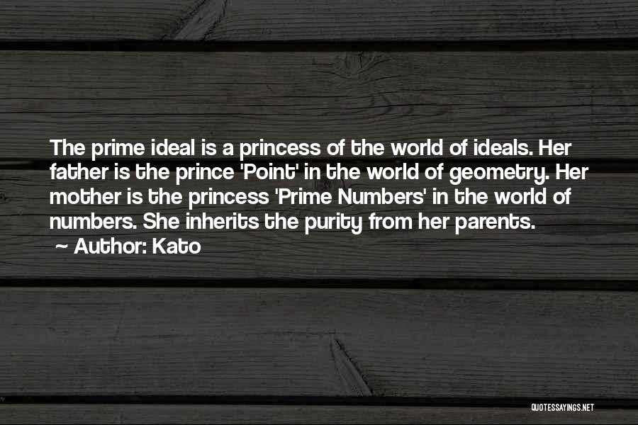 Kato Quotes: The Prime Ideal Is A Princess Of The World Of Ideals. Her Father Is The Prince 'point' In The World