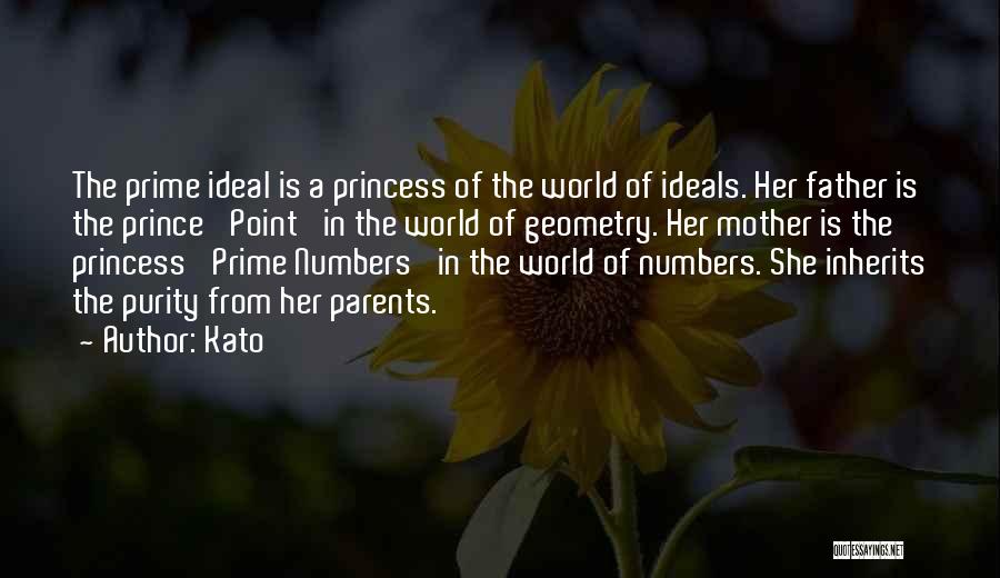 Kato Quotes: The Prime Ideal Is A Princess Of The World Of Ideals. Her Father Is The Prince 'point' In The World