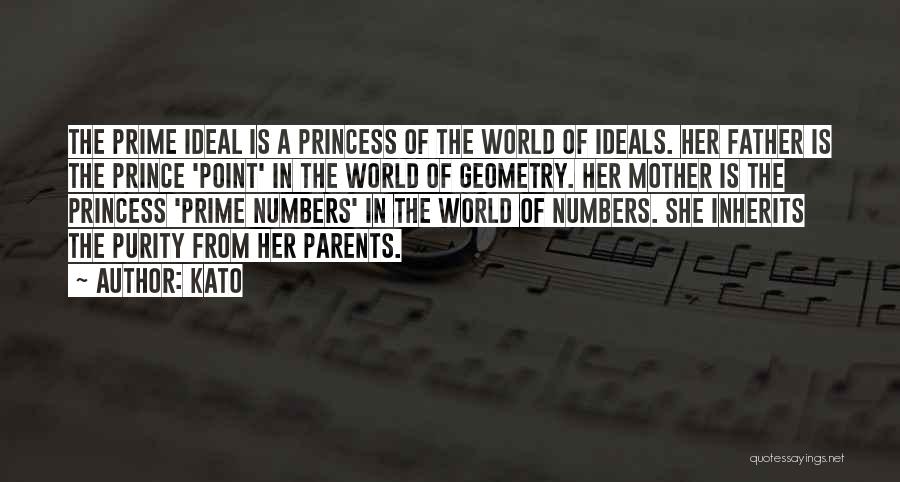 Kato Quotes: The Prime Ideal Is A Princess Of The World Of Ideals. Her Father Is The Prince 'point' In The World