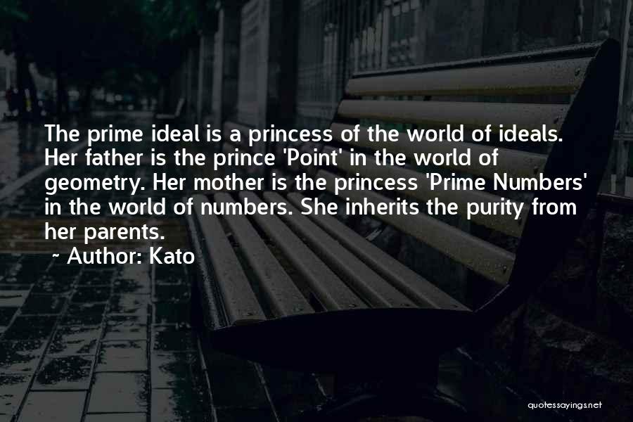 Kato Quotes: The Prime Ideal Is A Princess Of The World Of Ideals. Her Father Is The Prince 'point' In The World