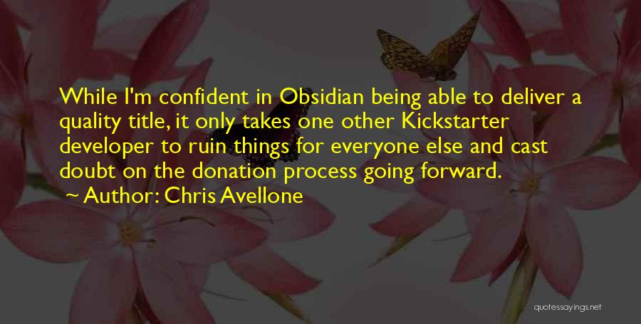 Chris Avellone Quotes: While I'm Confident In Obsidian Being Able To Deliver A Quality Title, It Only Takes One Other Kickstarter Developer To