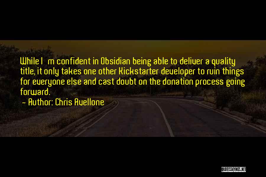 Chris Avellone Quotes: While I'm Confident In Obsidian Being Able To Deliver A Quality Title, It Only Takes One Other Kickstarter Developer To