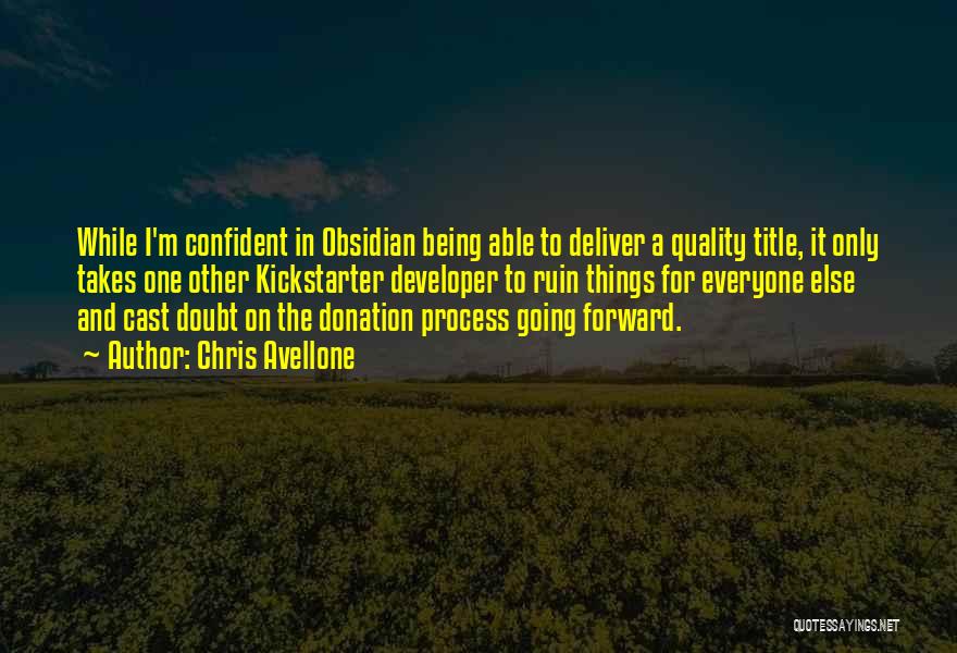 Chris Avellone Quotes: While I'm Confident In Obsidian Being Able To Deliver A Quality Title, It Only Takes One Other Kickstarter Developer To