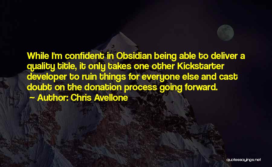 Chris Avellone Quotes: While I'm Confident In Obsidian Being Able To Deliver A Quality Title, It Only Takes One Other Kickstarter Developer To