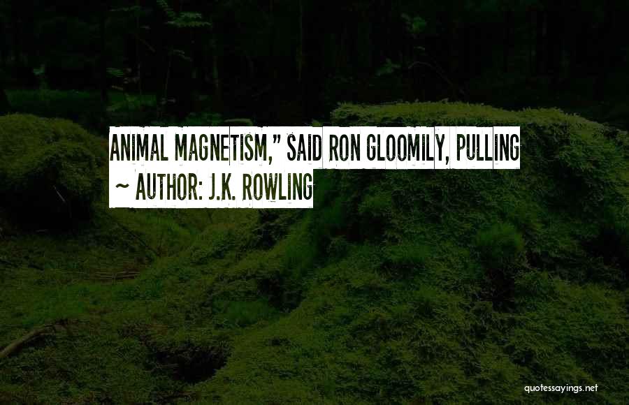 J.K. Rowling Quotes: Animal Magnetism, Said Ron Gloomily, Pulling