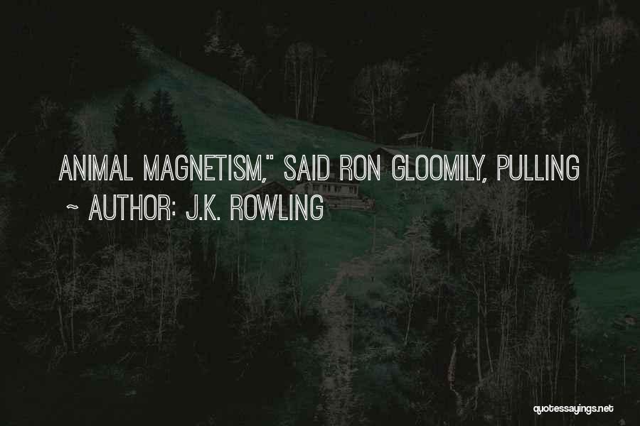 J.K. Rowling Quotes: Animal Magnetism, Said Ron Gloomily, Pulling