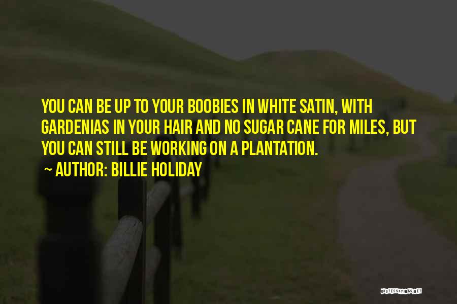 Billie Holiday Quotes: You Can Be Up To Your Boobies In White Satin, With Gardenias In Your Hair And No Sugar Cane For