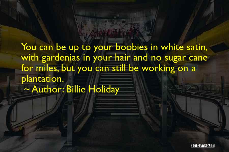 Billie Holiday Quotes: You Can Be Up To Your Boobies In White Satin, With Gardenias In Your Hair And No Sugar Cane For