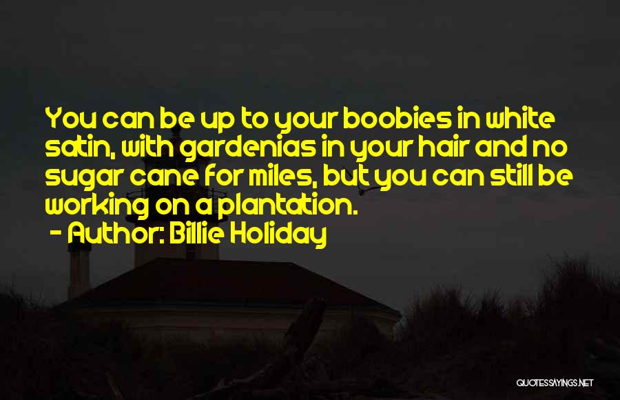 Billie Holiday Quotes: You Can Be Up To Your Boobies In White Satin, With Gardenias In Your Hair And No Sugar Cane For