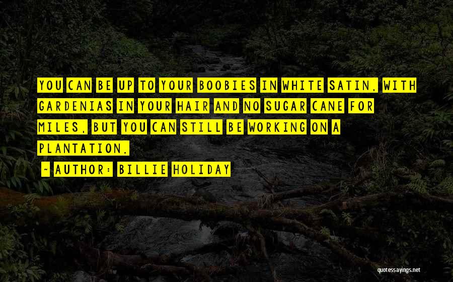 Billie Holiday Quotes: You Can Be Up To Your Boobies In White Satin, With Gardenias In Your Hair And No Sugar Cane For