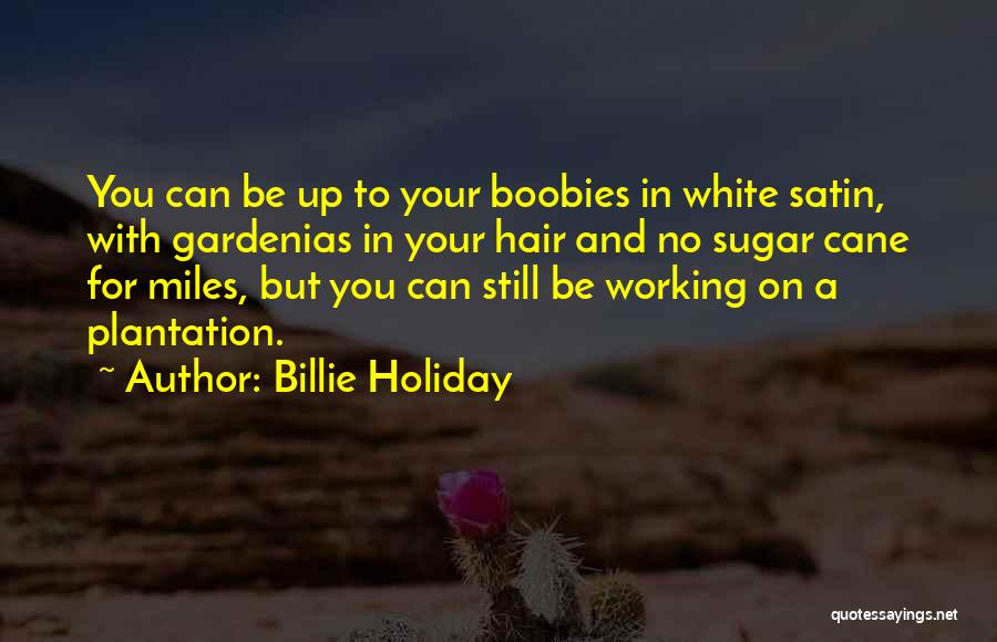 Billie Holiday Quotes: You Can Be Up To Your Boobies In White Satin, With Gardenias In Your Hair And No Sugar Cane For