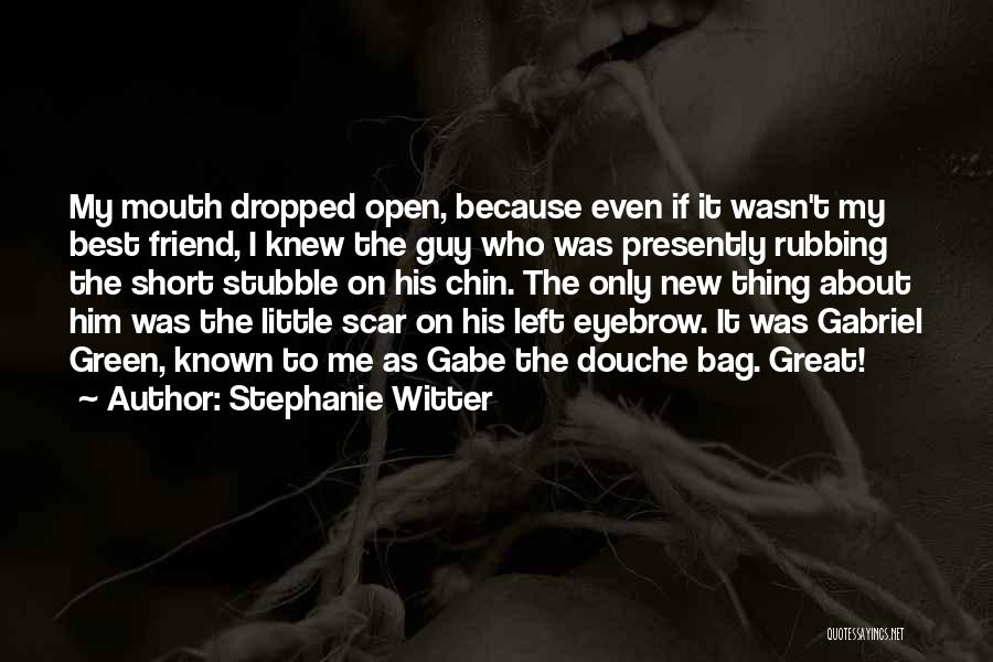 Stephanie Witter Quotes: My Mouth Dropped Open, Because Even If It Wasn't My Best Friend, I Knew The Guy Who Was Presently Rubbing