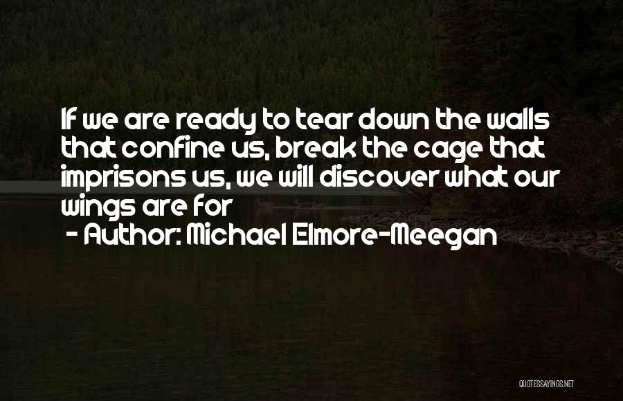 Michael Elmore-Meegan Quotes: If We Are Ready To Tear Down The Walls That Confine Us, Break The Cage That Imprisons Us, We Will