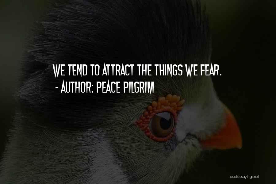Peace Pilgrim Quotes: We Tend To Attract The Things We Fear.