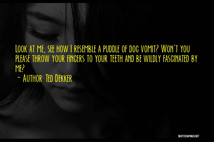 Ted Dekker Quotes: Look At Me, See How I Resemble A Puddle Of Dog Vomit? Won't You Please Throw Your Fingers To Your