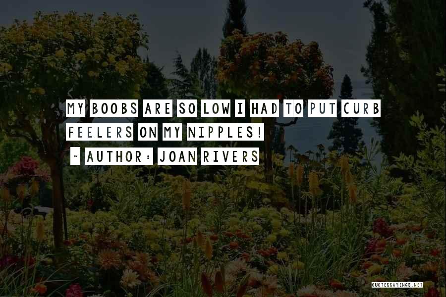 Joan Rivers Quotes: My Boobs Are So Low I Had To Put Curb Feelers On My Nipples!