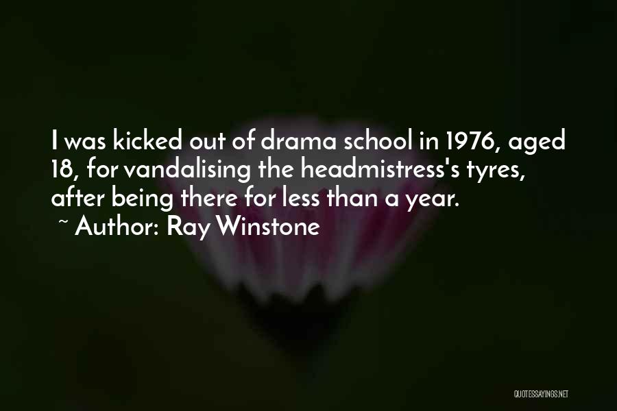 Ray Winstone Quotes: I Was Kicked Out Of Drama School In 1976, Aged 18, For Vandalising The Headmistress's Tyres, After Being There For