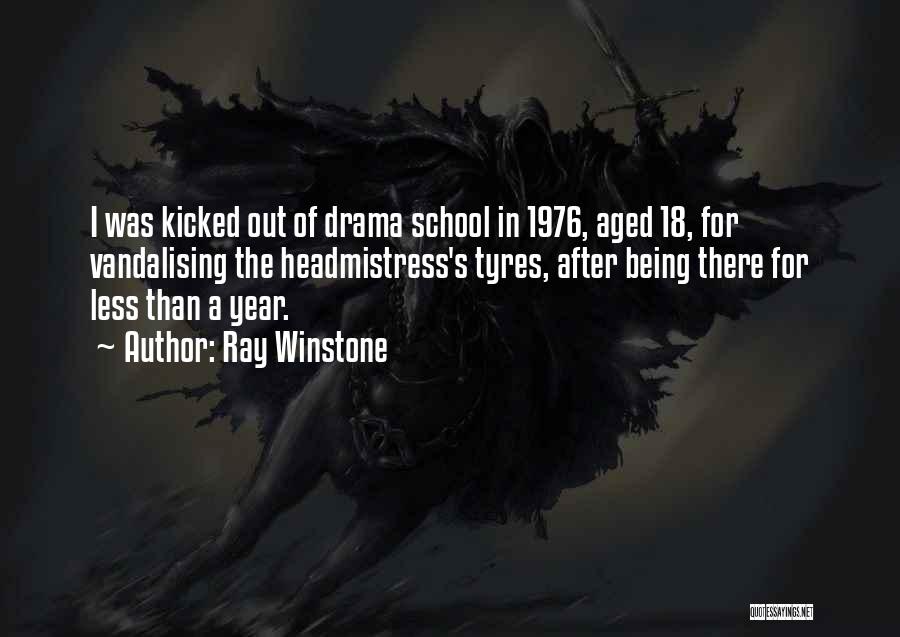 Ray Winstone Quotes: I Was Kicked Out Of Drama School In 1976, Aged 18, For Vandalising The Headmistress's Tyres, After Being There For